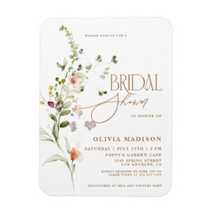 Magnet Flexible Script moderne Boho Flower Garden Fête des mariées