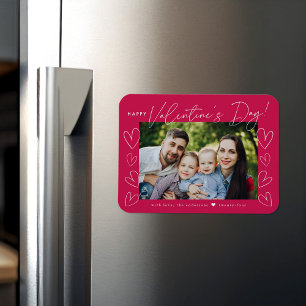 Magnet Flexible Script moderne Magenta Saint Valentin Photo