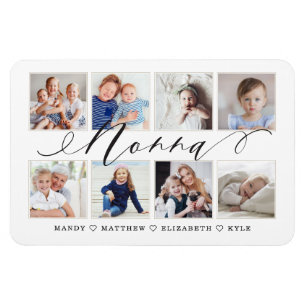 Magnet Flexible Script Nonna moderne Collage photo de petits-enfa
