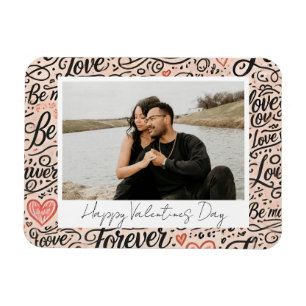 Magnet Flexible Script vintage Valentines Couples Jour Photos