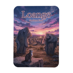 Magnet Flexible Sculpture sur granit, Loango Burkina Faso