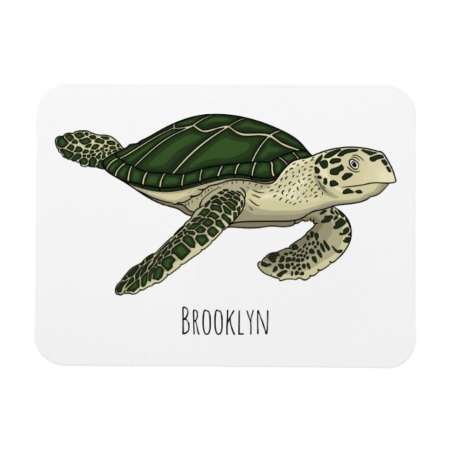 Magnet Flexible Sea turtle cartoon (Horizontal)