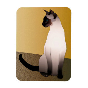Magnet Flexible Seal Point Siamese Chat