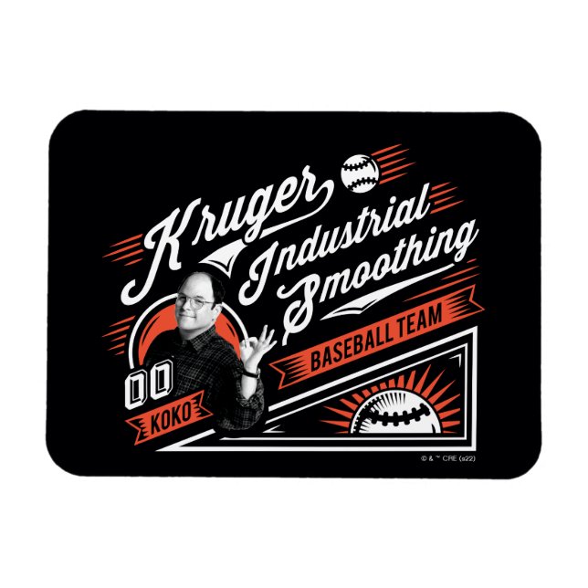Magnet Flexible Seinfeld | Équipe industrielle de baseball de Krug (Horizontal)