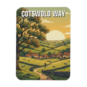 Magnet Flexible Sentier des Cotswold Angleterre Voyage