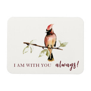 Magnet Flexible Sentimental Je Suis Avec Vous Toujours Red Cardina