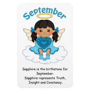 Magnet Flexible Septembre Ange Birthstone Angel Black Premium Magn