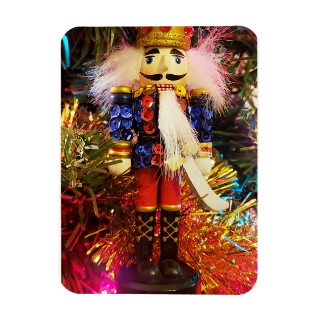 Magnet Flexible Sequin Nutcracker soldat ornement de Noël (Vertical)