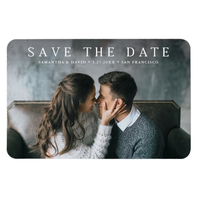 Magnet Flexible Serif simple | Elegant Classic Photo Enregistrer l (Horizontal)