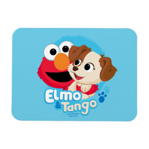 Magnet Flexible Sesame Street   Elmo & Tango Badge