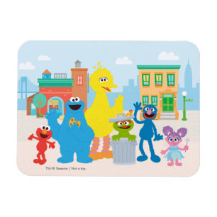 Magnet Flexible Sesame Street   Neighborhood Scene