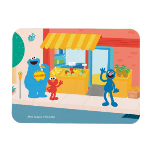 Magnet Flexible Sesame Street   Street Scene