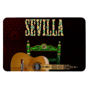 Magnet Flexible Séville Guitare espagnole avec Girouette de