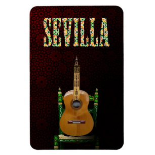 Magnet Flexible SÉVILLE. Guitare flamande avec Girouette de