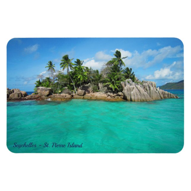 Magnet Flexible Seychelles, Praslin - Île tropicale - Photo (Horizontal)