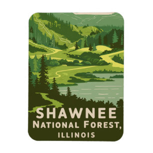Magnet Flexible Shawnee National Forest Retro Travel