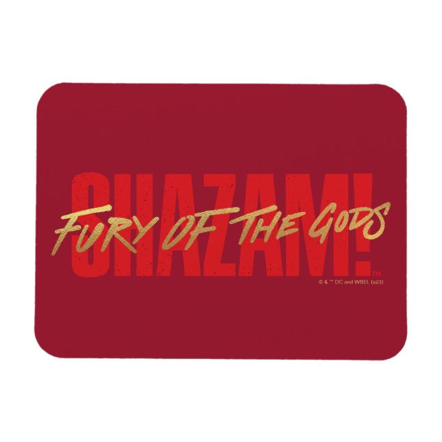 Magnet Flexible SHAZAM ! Furie des dieux | Logo Golden Marker (Horizontal)
