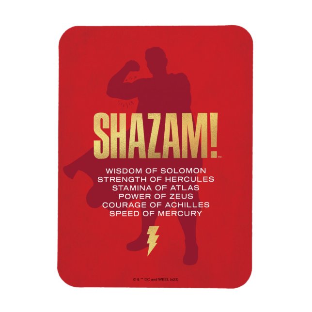 Magnet Flexible SHAZAM ! Furie des dieux | Silhouette Flexante (Vertical)