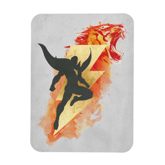 Magnet Flexible SHAZAM ! | Shazam Tiger & Lightning Graphic (Vertical)