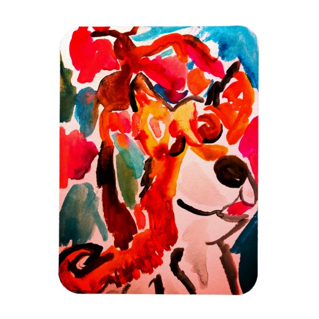 Magnet Flexible Shiba Inu cherry Japen blossom  (Vertical)