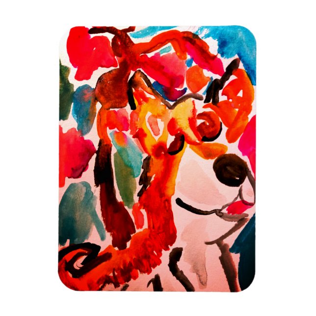 Magnet Flexible Shiba Inu cherry Japen blossom  (Vertical)
