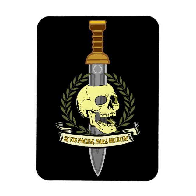 Magnet Flexible Si Vis Pacem, Para Bellum.. Skull (Vertical)