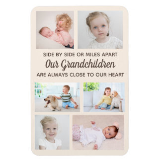 Magnet Flexible Side by Side 6 Photo Grandchildren Grand-parent
