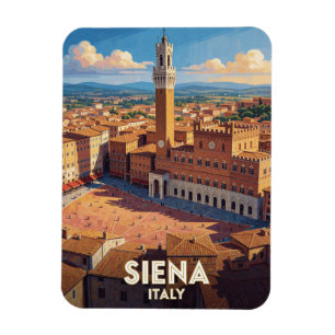 Magnet Flexible Sienne Italie Piazza Scène de Voyage 🏛️