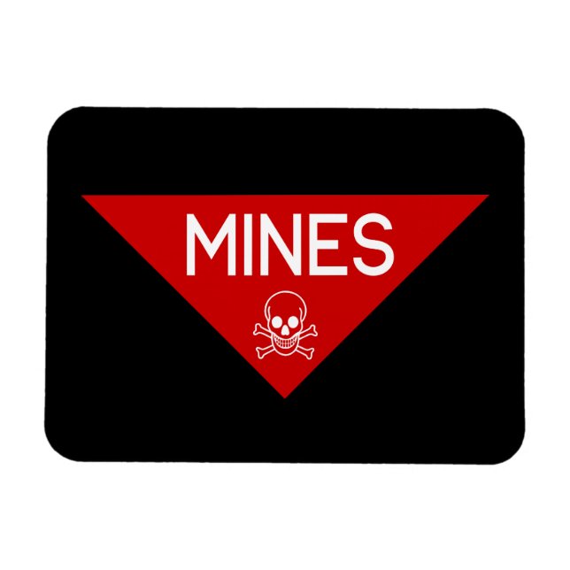 MAGNET FLEXIBLE SIGNE DE MINES | SIGNAGE | SYMBOLE (Horizontal)