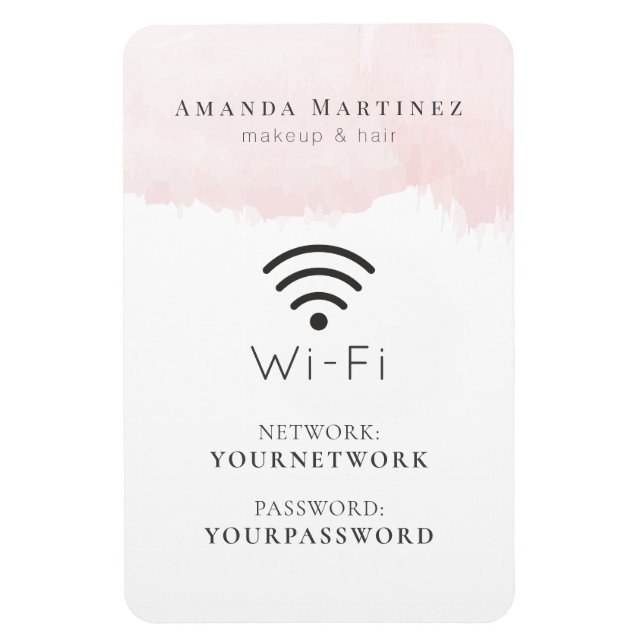 Magnet Flexible Signe Wi-Fi couleur rose pâle (Vertical)