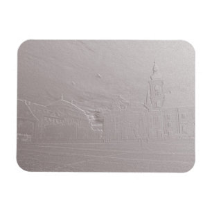 Magnet Flexible Silhouette de la Vieille Ville Sibiu Roumanie