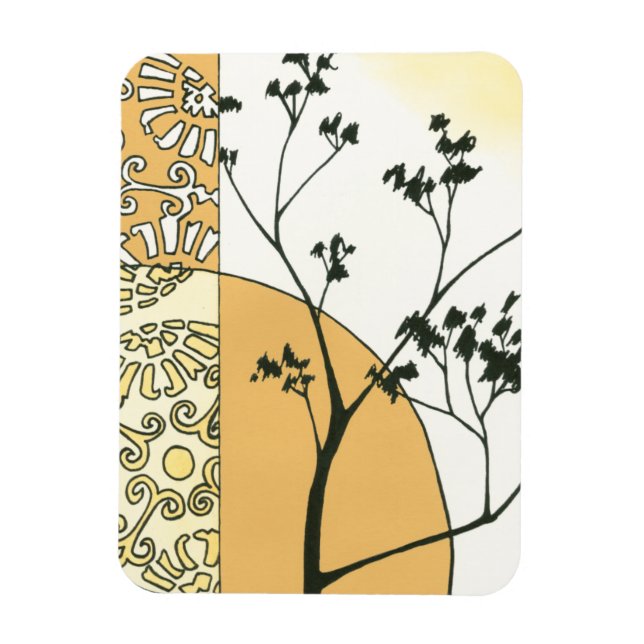 Magnet Flexible Silhouette de l'arbre écarse par Megan Meagher (Vertical)