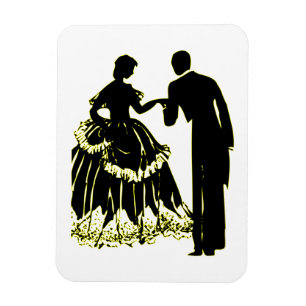 Magnet Flexible Silhouette d'un couple amoureux