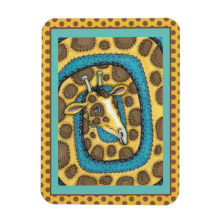 MAGNET FLEXIBLE SILLEMENT GIRAFFE LONG COU ET SPOTS, FUNNY FOLK AR
