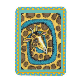 MAGNET FLEXIBLE SILLEMENT GIRAFFE LONG COU ET SPOTS, FUNNY FOLK AR