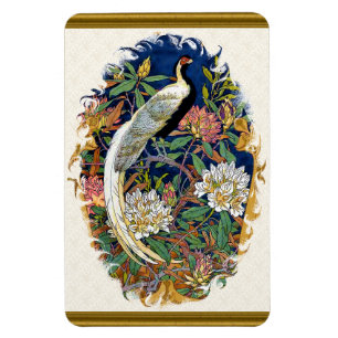 Magnet Flexible Silver Peacock