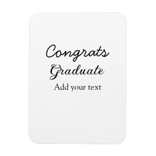 Magnet Flexible Simple congratulation graduation add your