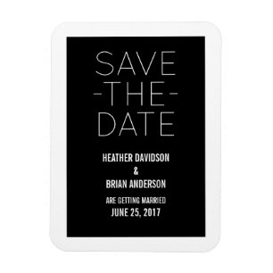 Magnet Flexible Simple Enregistrer l'aimant de date, noir