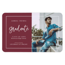 Simple Handwritten Script Graduation Announcement