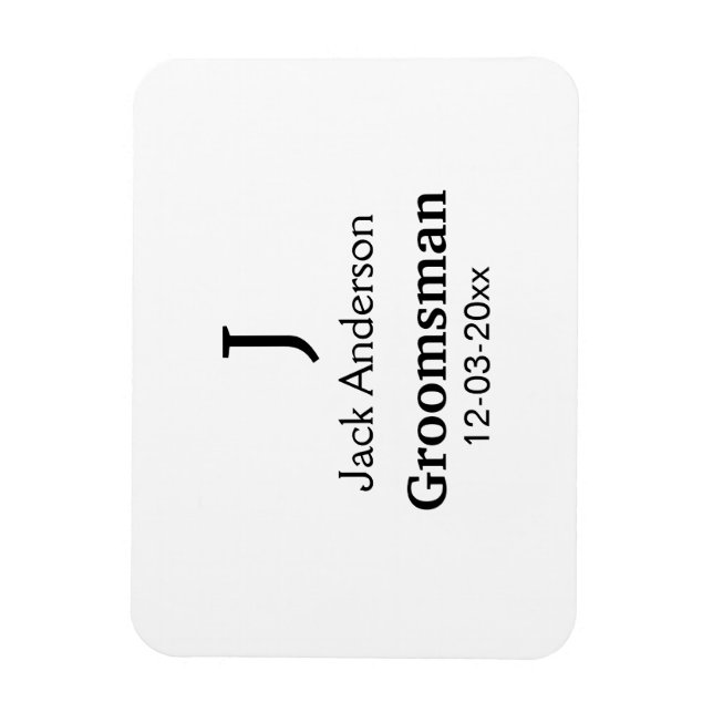 Magnet Flexible SIMPLE MINIMAL ajoutez votre nom cadeau personnali (Vertical)