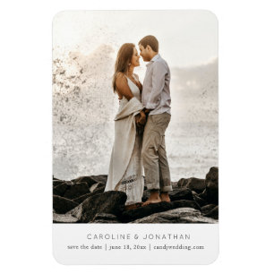 Magnet Flexible Simple Minimal Save the Date, One Large Photo