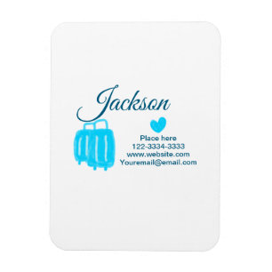 Magnet Flexible Simple minimum ajouter votre nom texte place ville