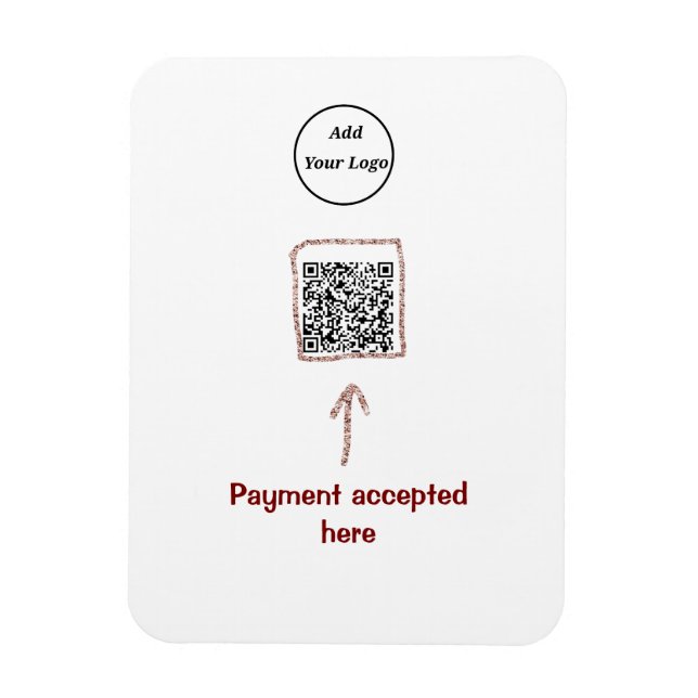 Magnet Flexible Simple minimum q r code ajouter logo code d'analys (Vertical)
