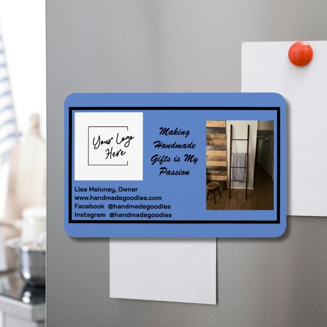 Magnet Flexible Simple votre photo personnalisée Carte de visite d (Créateur téléchargé)