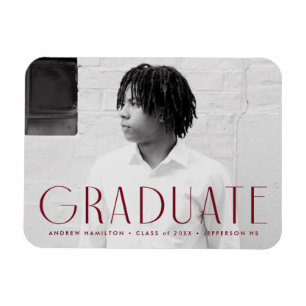 Magnet Flexible Simplicité moderne Bourgogne - Diplôme photo