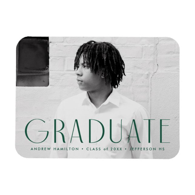 Magnet Flexible Simplicité moderne Green Photo Graduation (Horizontal)