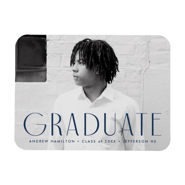 Magnet Flexible Simplicité moderne Marine Photo Graduation (Horizontal)