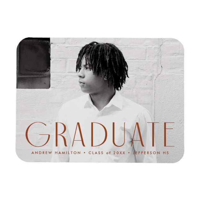 Magnet Flexible Simplicité moderne Rust Photo Graduation (Horizontal)