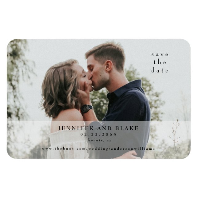 Magnet Flexible Simply Us Photo Wedding Enregistrer la date (Horizontal)