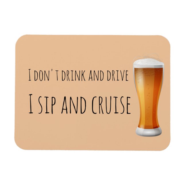 Magnet Flexible Sip et Bière de croisière Marqueur de porte amusan (Horizontal)